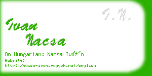 ivan nacsa business card